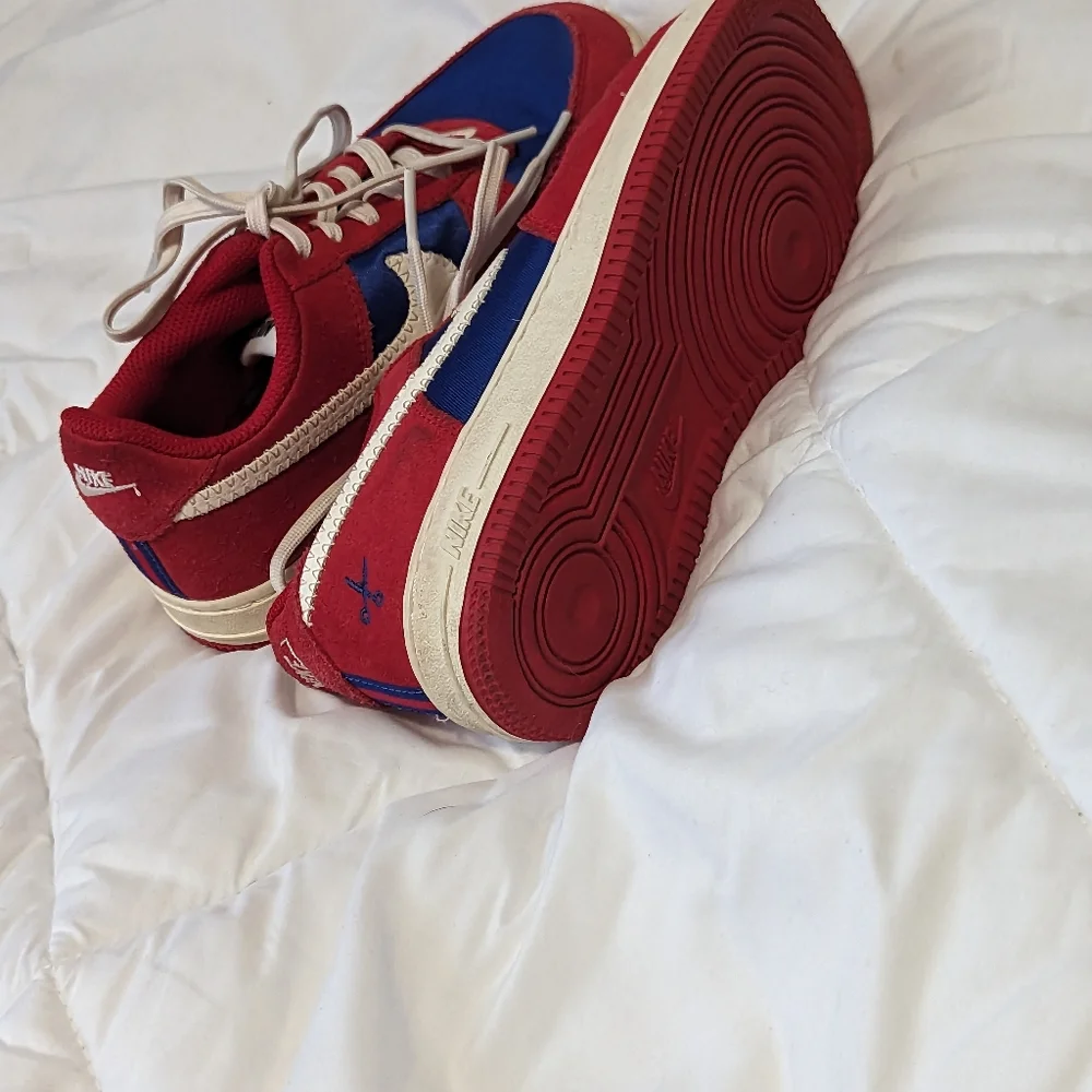Nike Air force 1 royal blue and red boys Sz: 3y - Picture 3 of 7